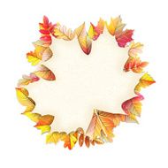 Autumn frame with fall leaf EPS 10 N4