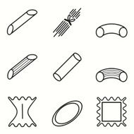 Pasta icons set