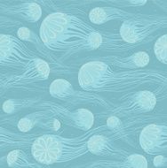 Seamless pattern with jellyfish
