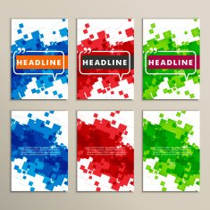 abstract colored squares on a white background