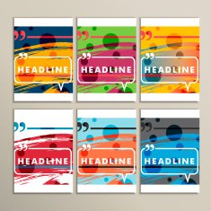 Set abstract circles on a colored background