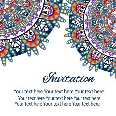 invitation mandala card N37