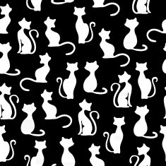 Seamless vector background with cats