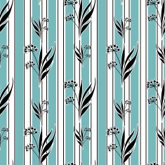 Seamless cartoon retro flowers pattern background N3