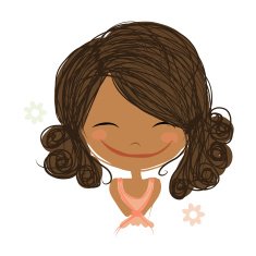 Cute Girl Smiling Sketch For Your Design N80