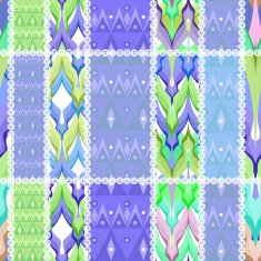 Patchwork design seamless pattern ornament pastel green blue colors background