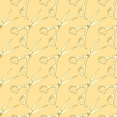 Sketch scissors in vintage style