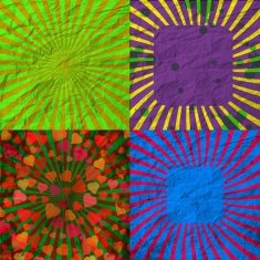Set Vintage Colored Rays background N7