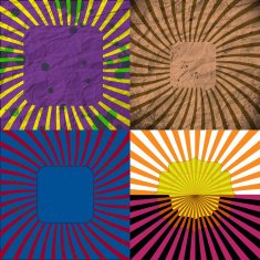 Set Vintage Colored Rays background N8