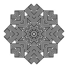 celtic knot pattern card mandala amulet N4