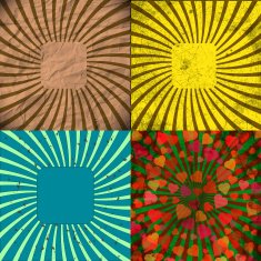 Set Vintage Colored Rays background N10