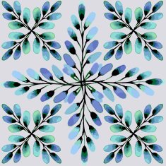 Seamless pattern The cross-shaped beam of willow buds