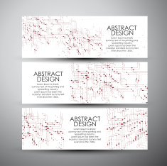 Vector banners set with abstract technology