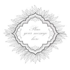 Floral frame Leaves vintage border