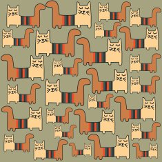 SEamless pattern with cats N10