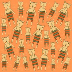 Seamless pattern with bears N8