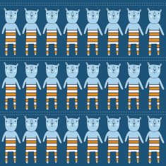 Seamless pattern with bears N10