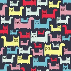SEamless pattern with cats N13