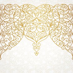 Vector ornate seamless border in Eastern style N24