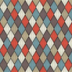 beautiful retro seamless pattern of colored tiles fabric structure