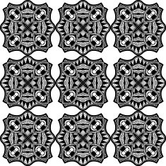 Seamless Monochrome Abstract Pattern