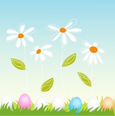 floral easter greeting card