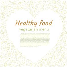 Healthy vegetable heart Vegetarian menu N4