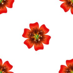 Beautiful orange flower Seamless floral pattern N2