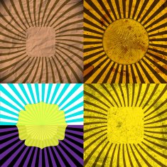 Set Vintage Colored Rays background N16