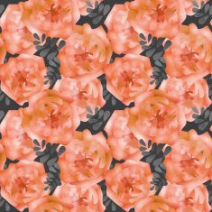 Seamless watercolors flowers pattern background N4