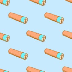 Sketch batteries in vintage style
