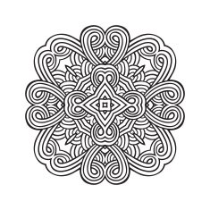celtic knot pattern card mandala amulet N9