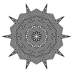 celtic knot pattern card mandala amulet N11