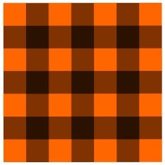 Orange Black checkered tablecloths pattern N2