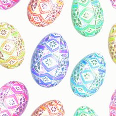 seamless pattern with easter eggs N22