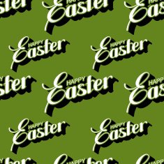 vector seamless pattern of handwritten Easter retro labels