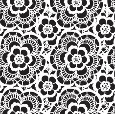 Lace seamless pattern with flowers N237