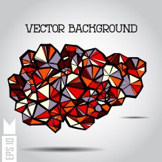 Abstract 3D geometric colorful shape on a background Vector