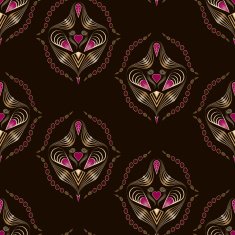 Seamless art deco modern pattern graphic ornament N3