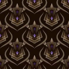 Seamless art deco modern pattern graphic ornament N4