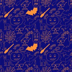 Dark halloween seamless pattern