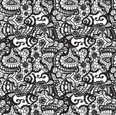 Lace seamless pattern with flowers N238