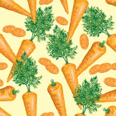 seamless pattern of ripe carrot
