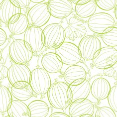 Seamless pattern with gooseberry