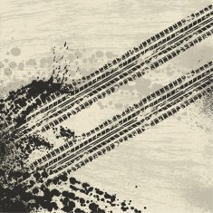 Grunge tire track background