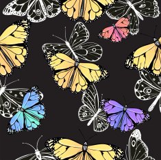 Seamless pattern of butterflies N8
