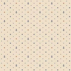 Vector seamless nautical bright pattern with dots and anchors N3