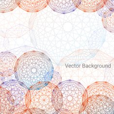 Concentric colored circles vector background