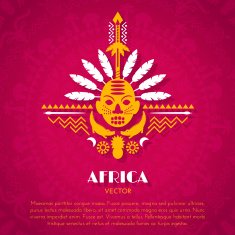 African Tribal Ethnic Art Background N6
