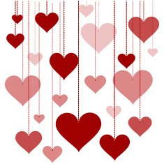 garland of hearts vector background Valentine's Day wedding N2